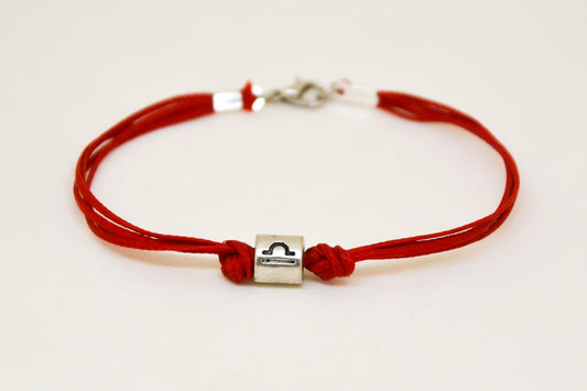 צמיד חרוז מזל יום הולדת לגבר חוט אדום