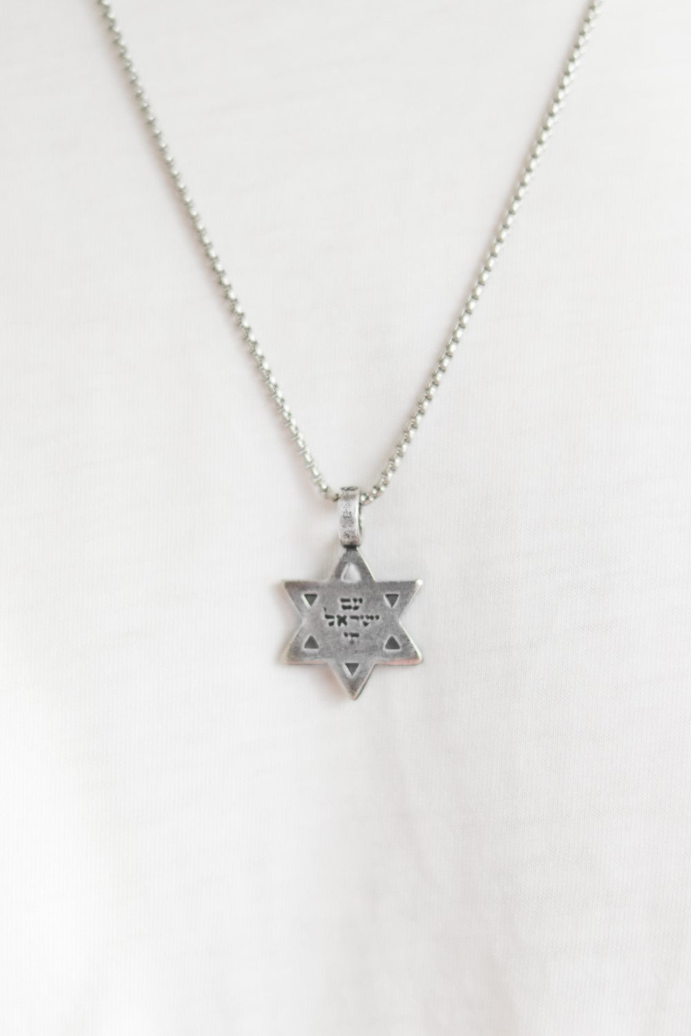 שרשרת עם כלביא מגן דוד בצבע כסף לגבר עם תליון ׳עם ישראל חי׳ וצורת אריה