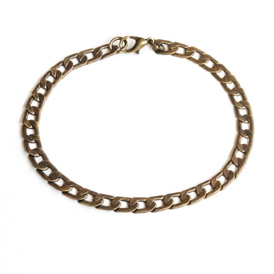 צמיד שרשרת נחושת ברונזה לגבר