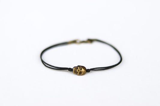 צמיד חוט גולגולת נחושת לגבר