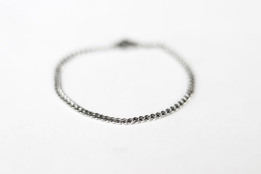 צמיד שרשרת כסף לגבר פלדת אל חלד