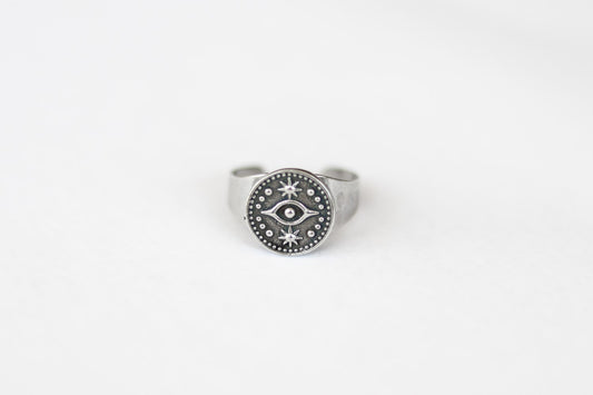 טבעת עין כסף לגבר