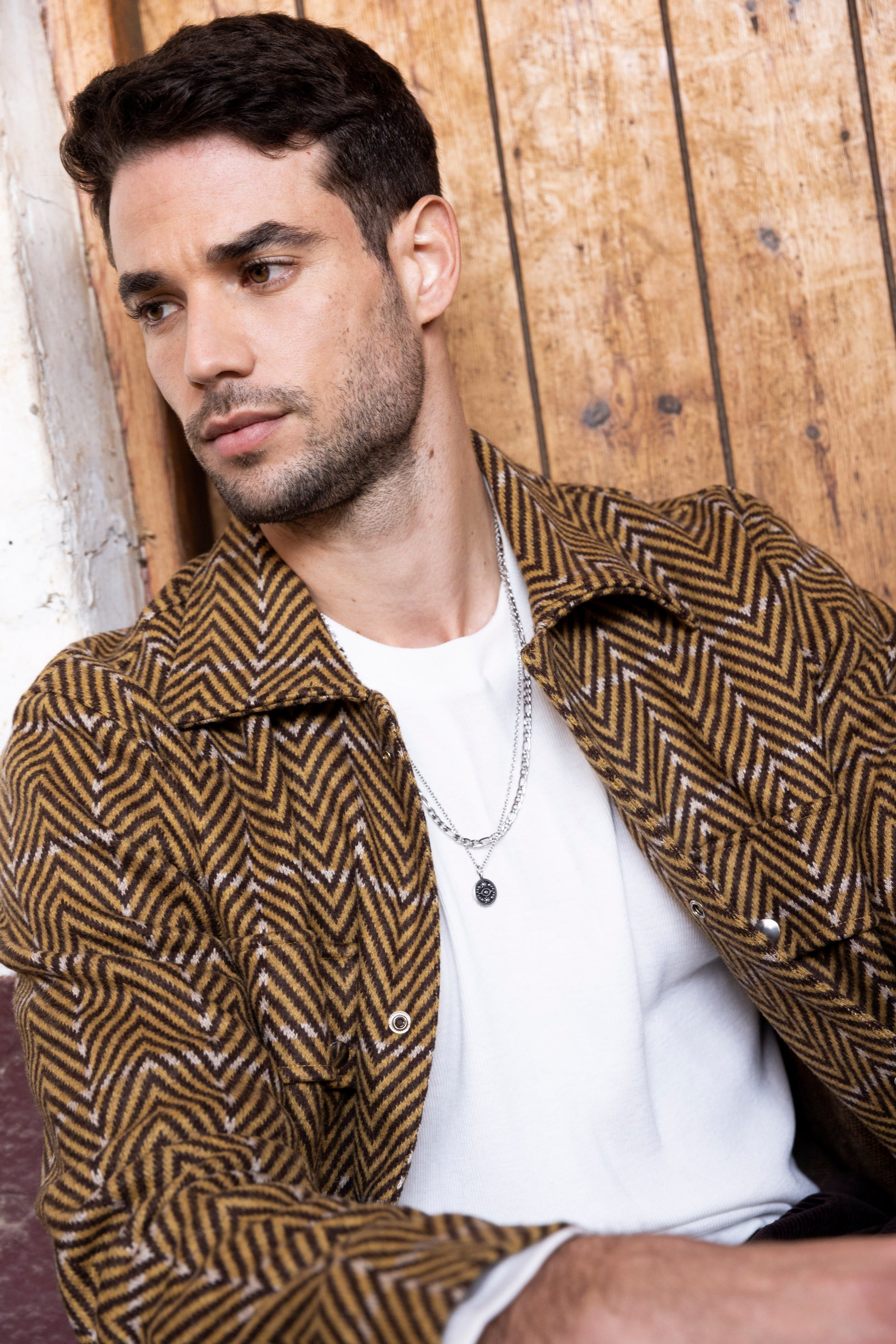 שרשרת עין לגבר כסף