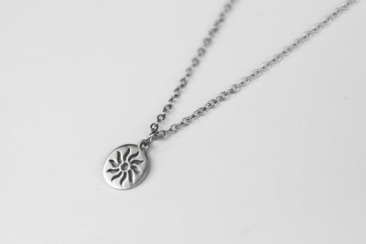 שרשרת תליון שמש לגברים כסף