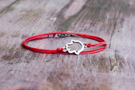 צמיד חמסה חוט אדום מלופף לגבר